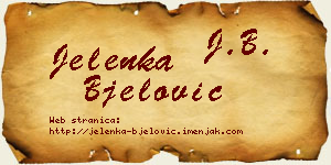 Jelenka Bjelović vizit kartica